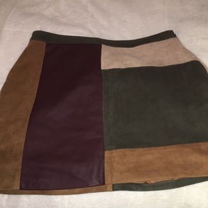 Suede skirt